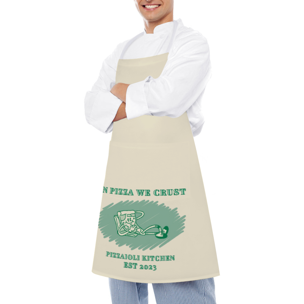 Funny Pizza Apron Adult In Pizza We Crust with Adjustable Strap & Pocket 31.5" x 27.5"