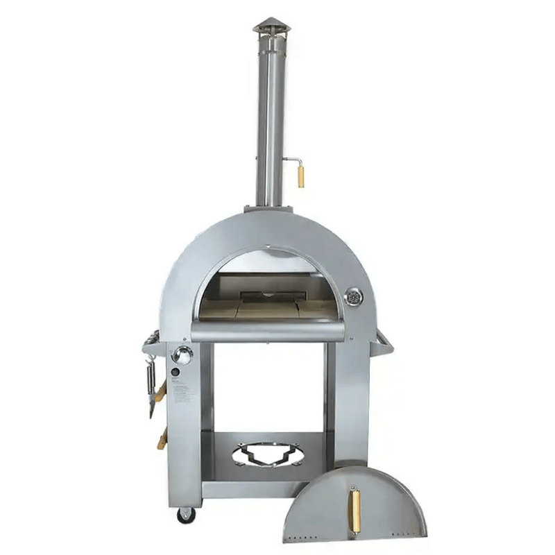 Kokomo Grills Wood Or Gas Fired Outdoor Pizza Oven front view open