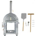 Kokomo Grills Wood or Gas Fired Outdoor Pizza Oven front view with accessories