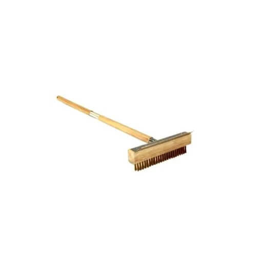 WPPO 47in pizza oven cleaning brush with handle and scraper