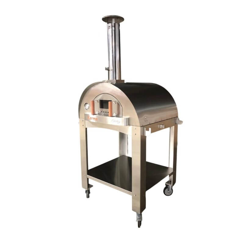 WPPO Karma 42 Wood Fired Pizza Oven angled view with white background
