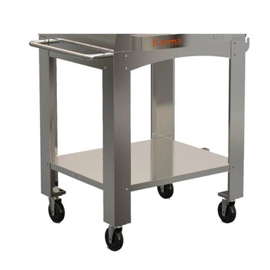 WPPO Karma 42 Wood Fired Pizza Oven cart angled on white background