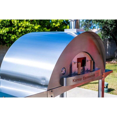WPPO Karma 55 Commercial Wood Fired Pizza Oven angled view outdoor