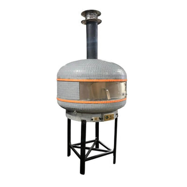 WPPO Lava 40 Wood Fired Pizza Oven with white background angled slightly