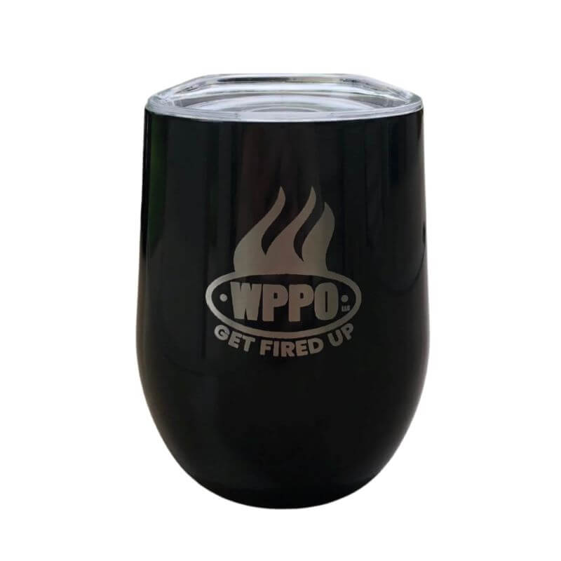 WPPO Cold and Hot Beverage Tumbler with lid on white background